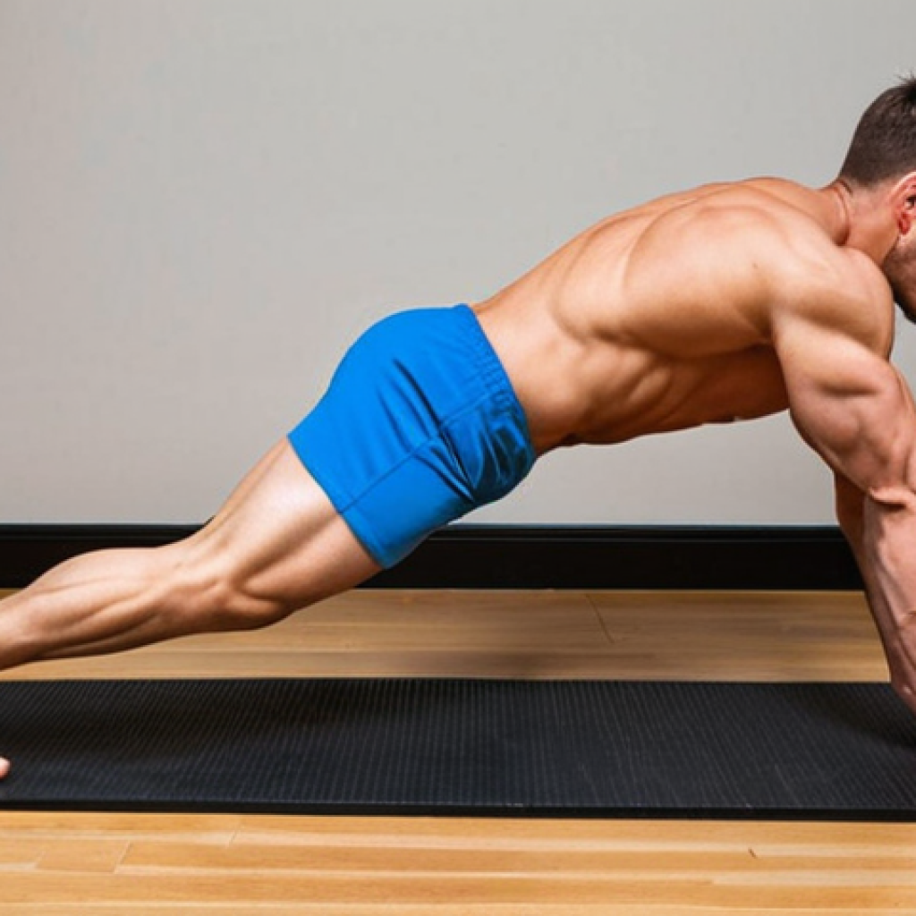 Advanced Bodyweight Mastery**
    A person performing a challenging advanced calisthenics exercise, such as a one-arm push-up or a perfect pistol squat, in a minimalist and well-lit home gym or living room. The focus is on precision, strength, and the individual's determined expression, showcasing the peak of bodyweight control without external equipment.

2.  **